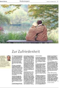 Essay über Zufriedenheit in der Emder Zeitung